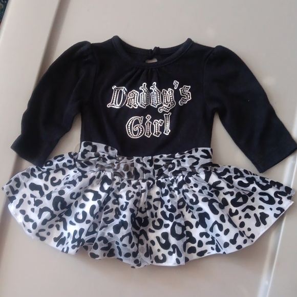 Baby Glam dress bodysuit with cheetah print skirt - Picture 1 of 3